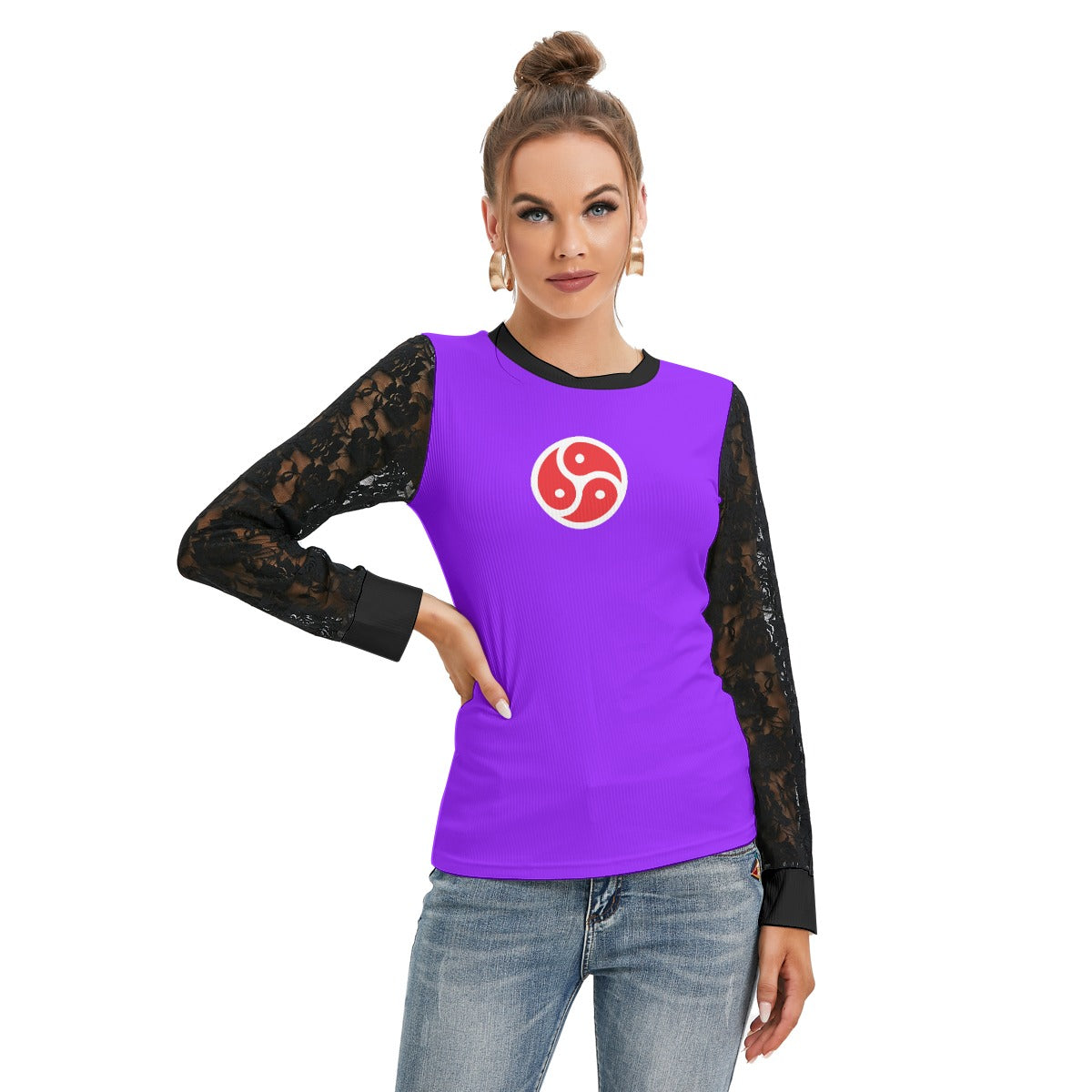 Triskelion Black Laced Long Sleeve T-Shirt