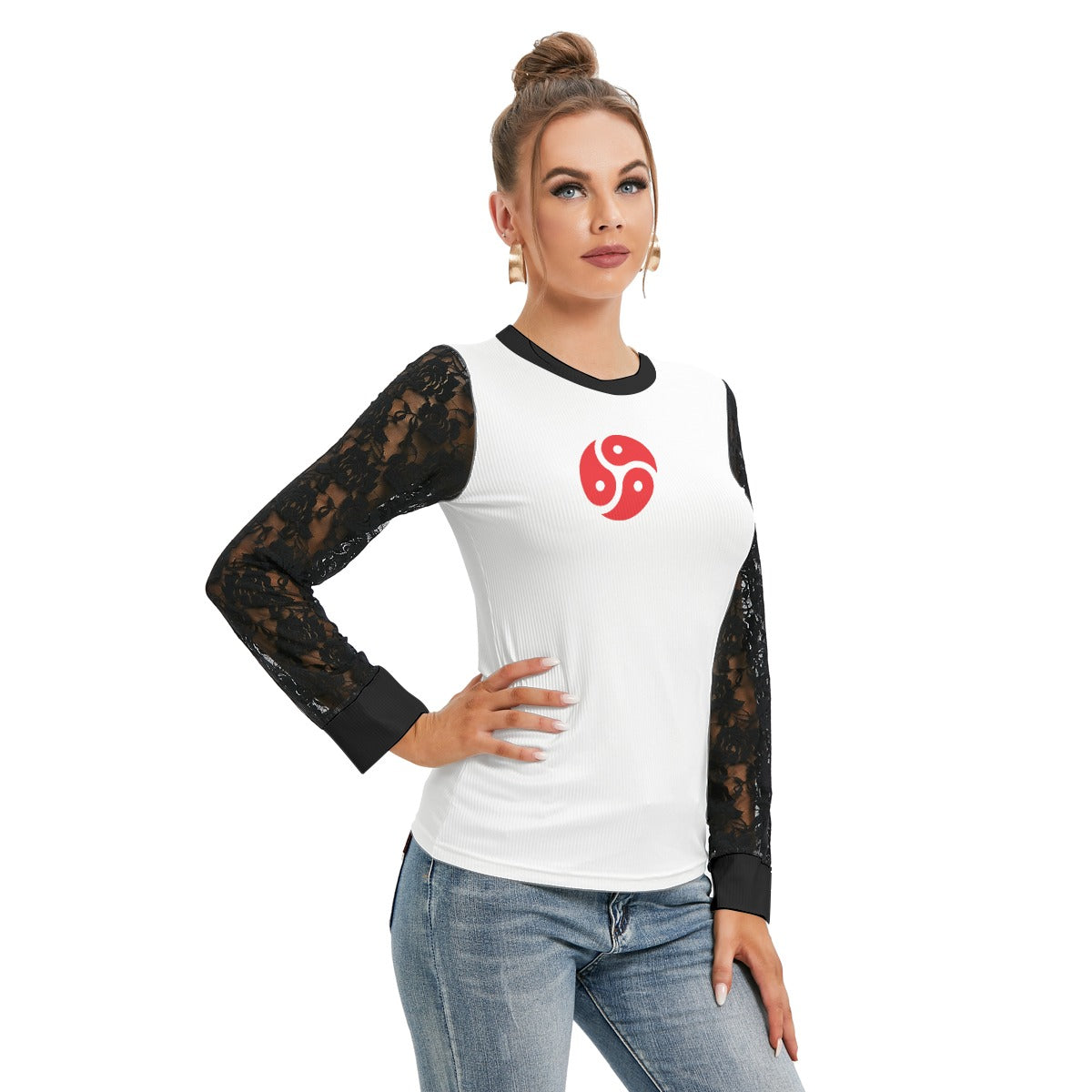 Triskelion Black Laced Long Sleeve T-Shirt