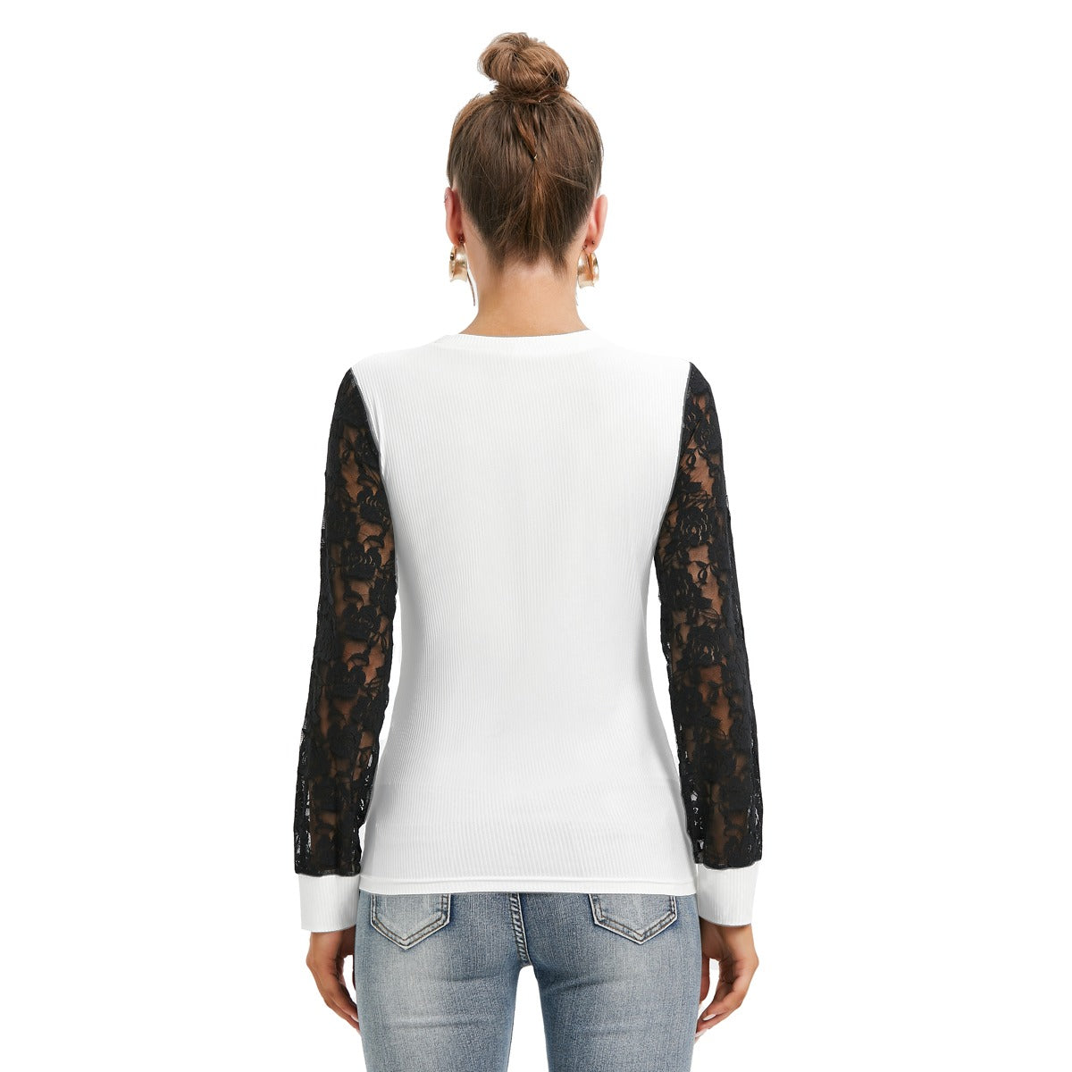 Shock Warning Black-Laced Long Sleeve T-shirt