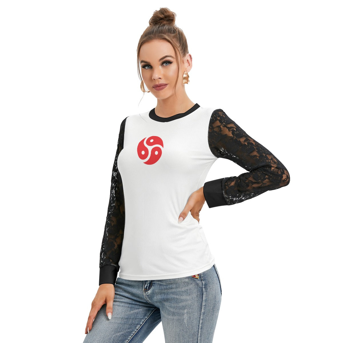 Triskelion Black Laced Long Sleeve T-Shirt