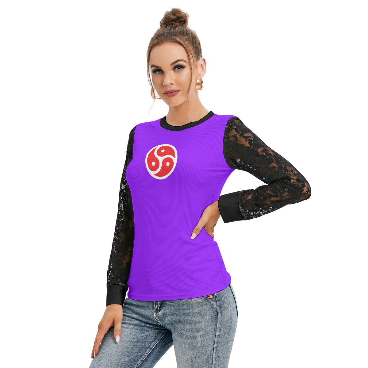 Triskelion Black Laced Long Sleeve T-Shirt