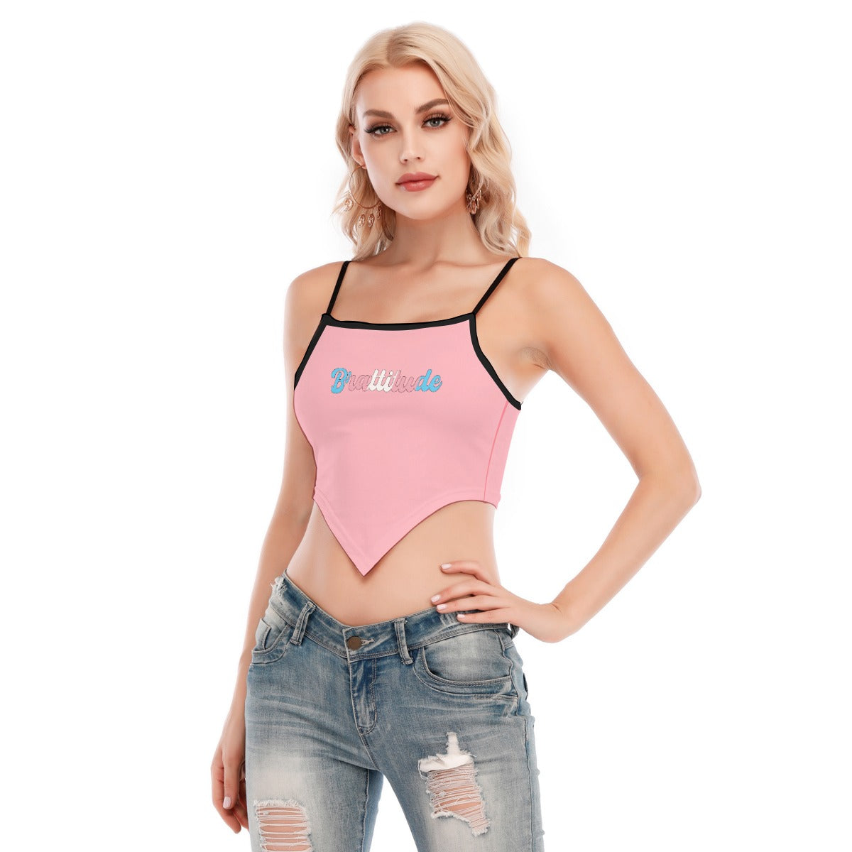 Brattitude Trans Flag Cami Tube Top