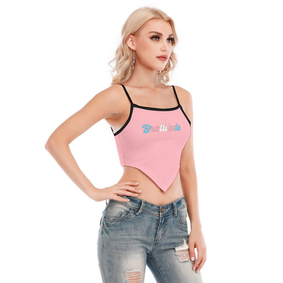 Brattitude Trans Flag Cami Tube Top
