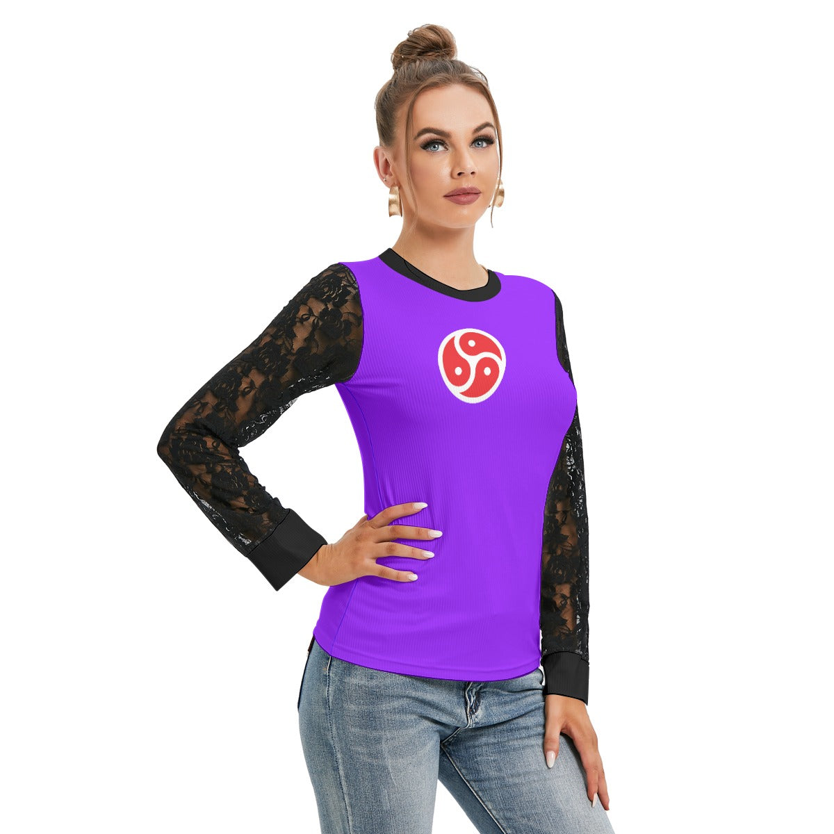 Triskelion Black Laced Long Sleeve T-Shirt