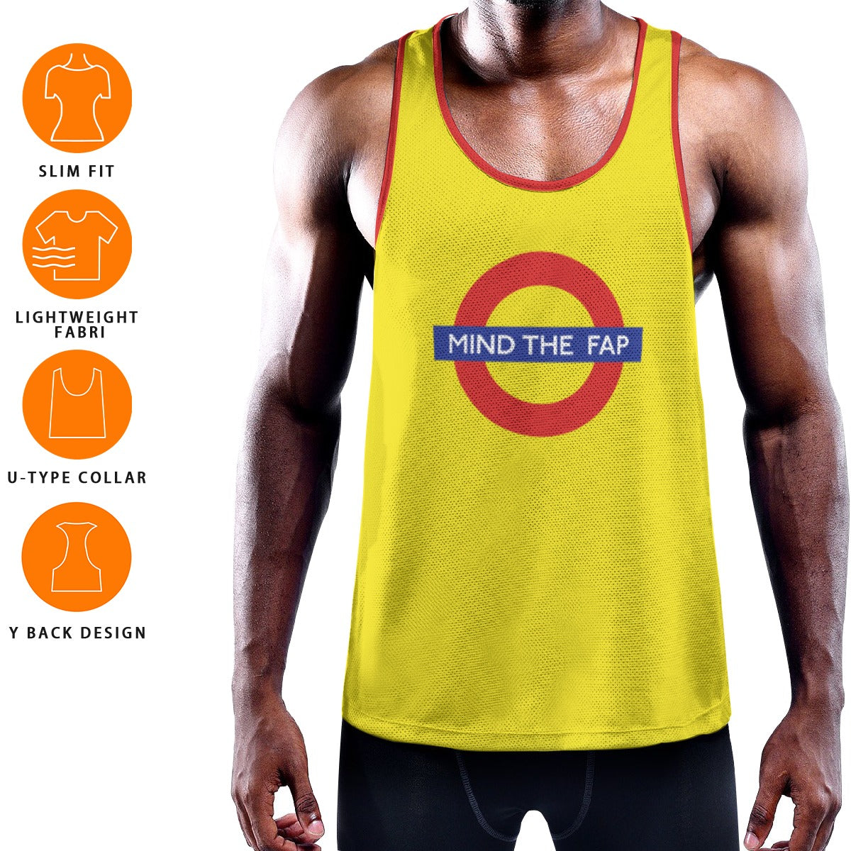 Mind the Fap Slim Y-Back Muscle Tank Top