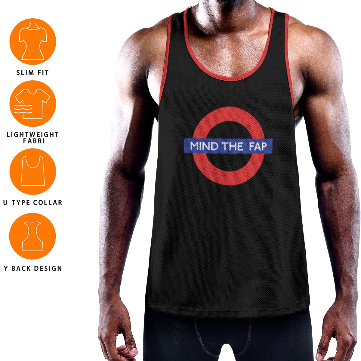 Mind the Fap Slim Y-Back Muscle Tank Top