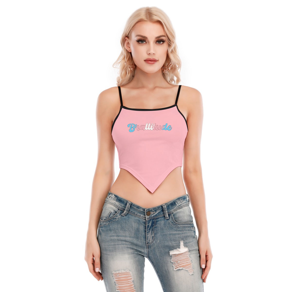 Brattitude Trans Flag Cami Tube Top