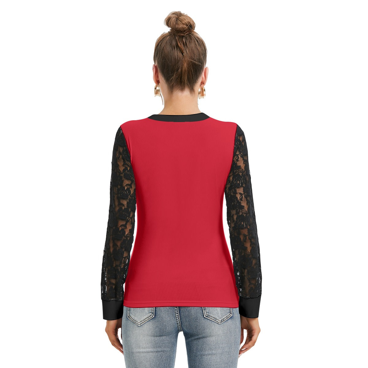 Beg For It Black-Laced Long Sleeve T-shirt