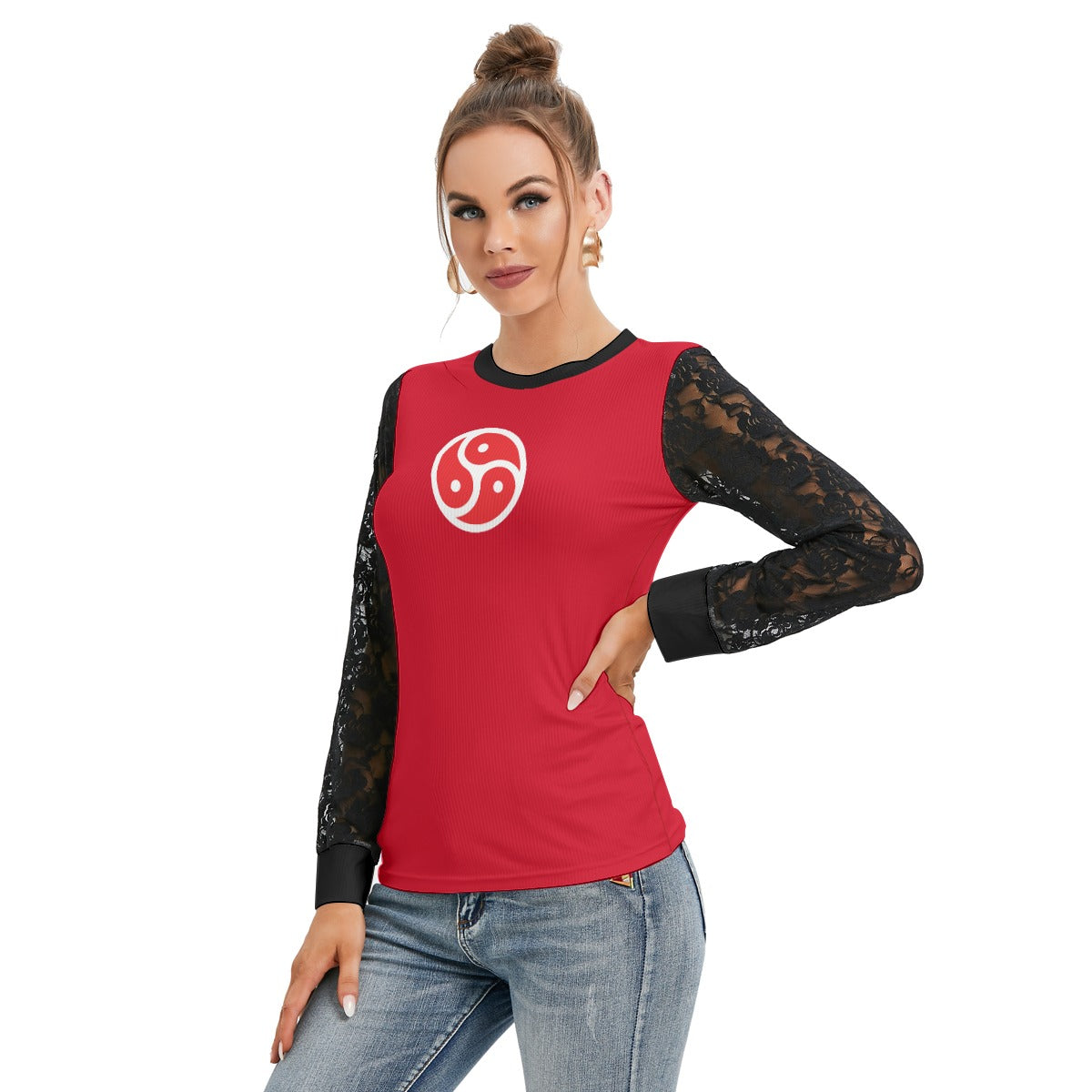 Triskelion Black Laced Long Sleeve T-Shirt