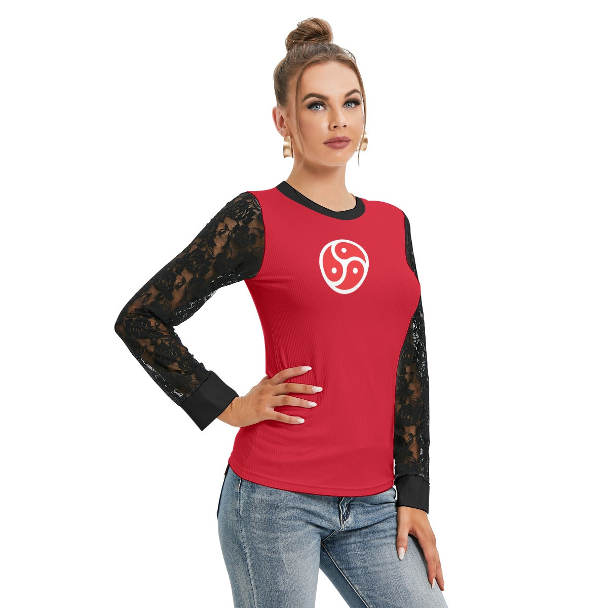 Triskelion Black Laced Long Sleeve T-Shirt