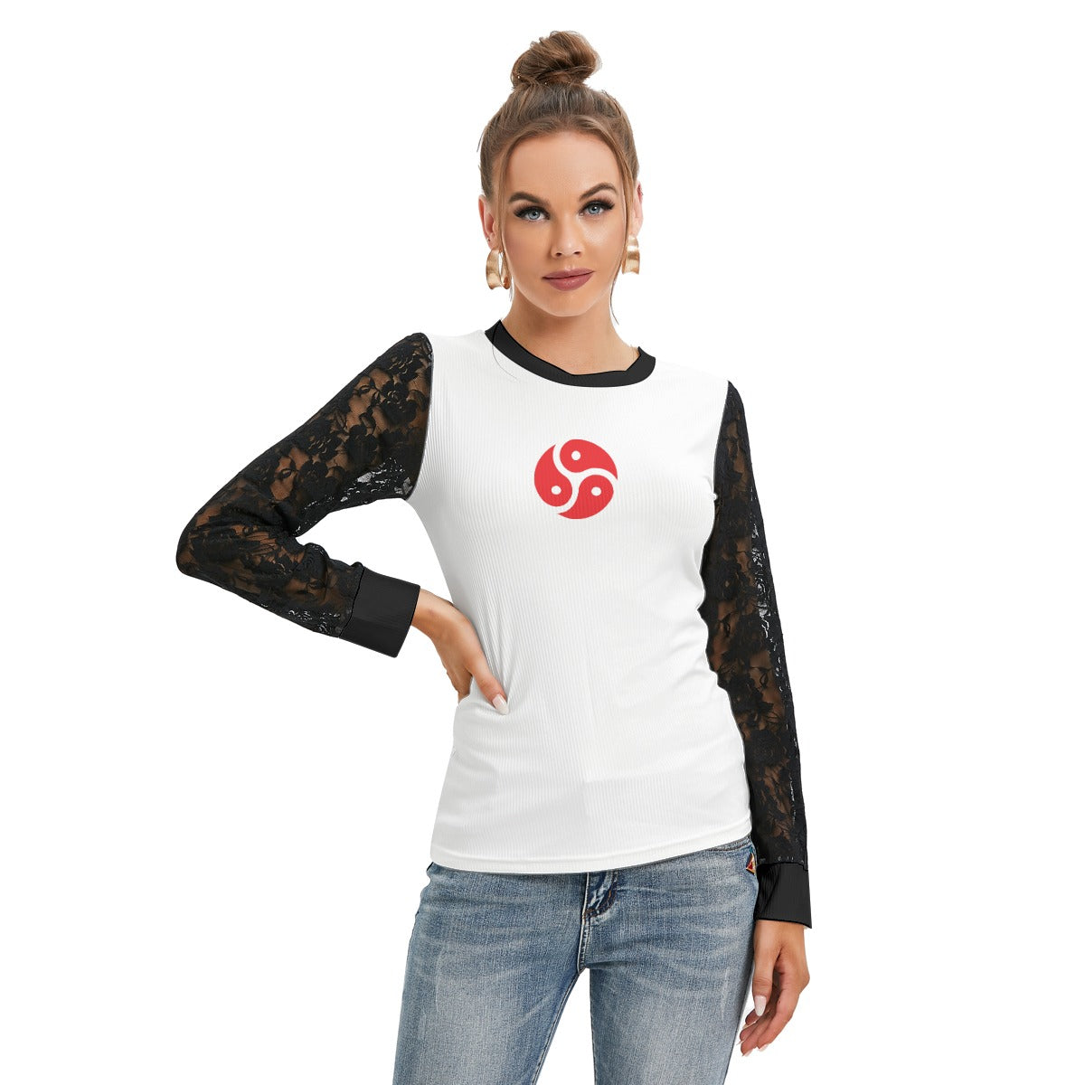 Triskelion Black Laced Long Sleeve T-Shirt