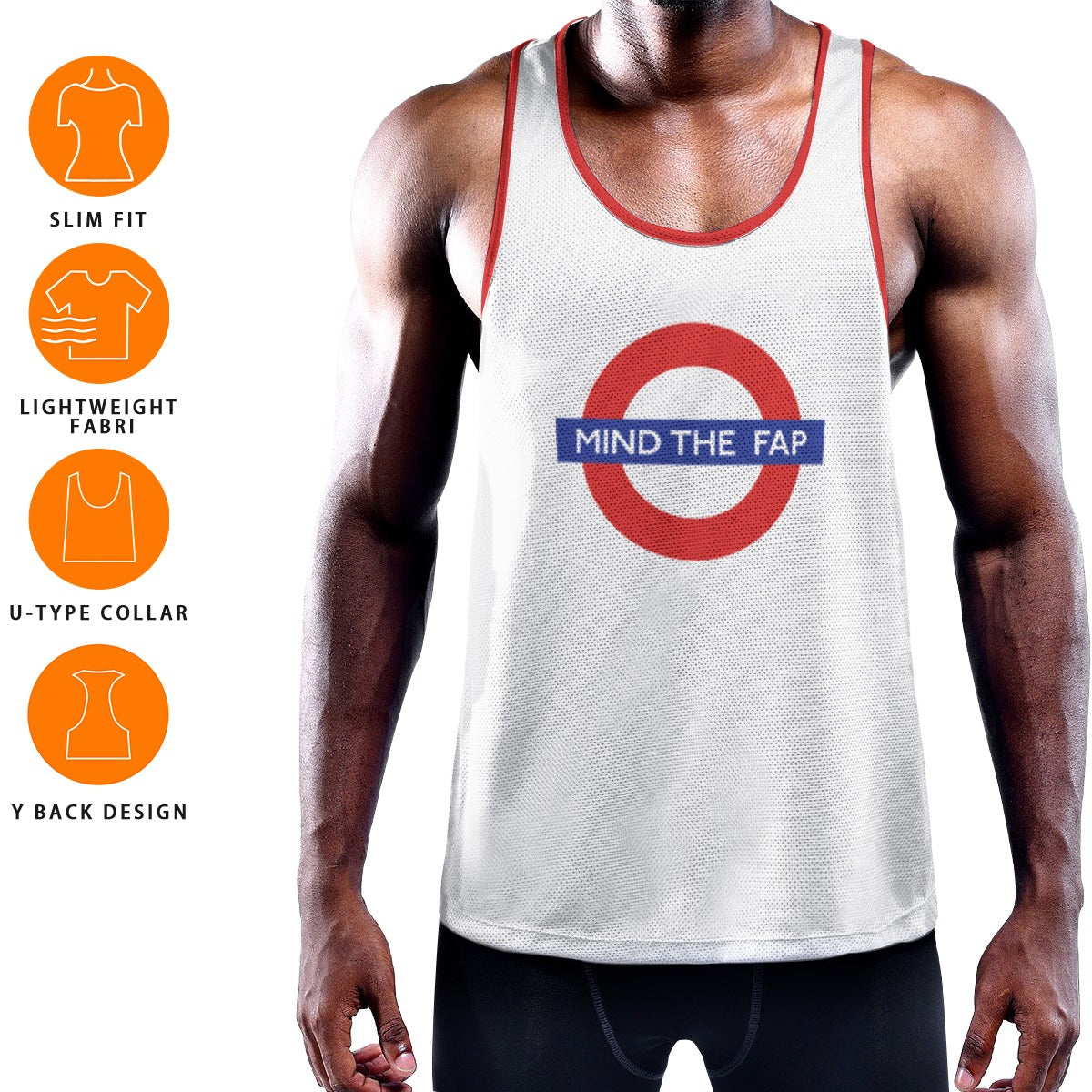 Mind the Fap Slim Y-Back Muscle Tank Top