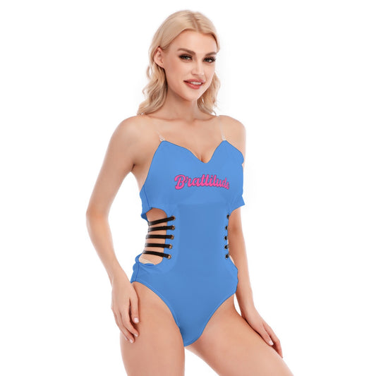 Brattitude Black Strap Bodysuit