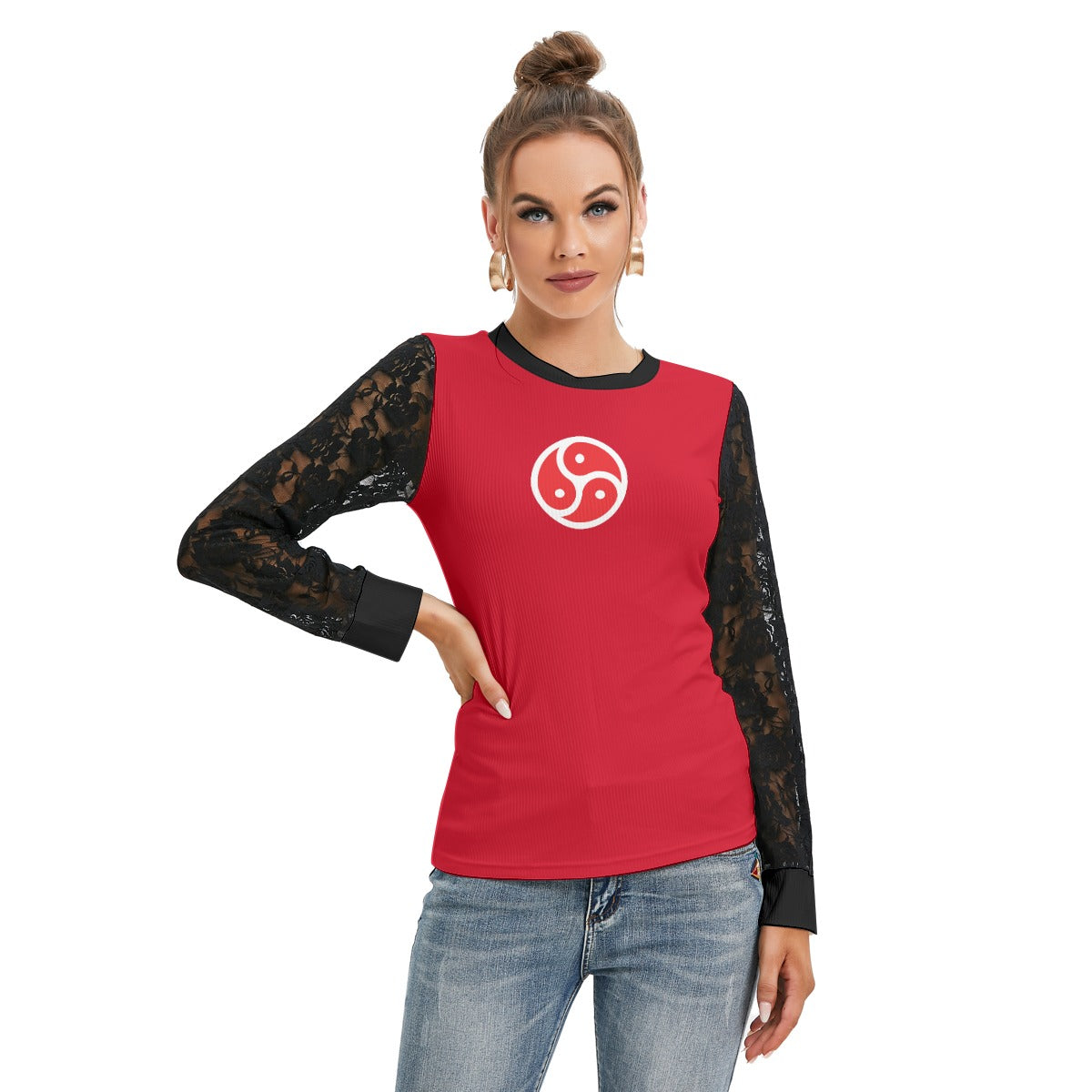 Triskelion Black Laced Long Sleeve T-Shirt