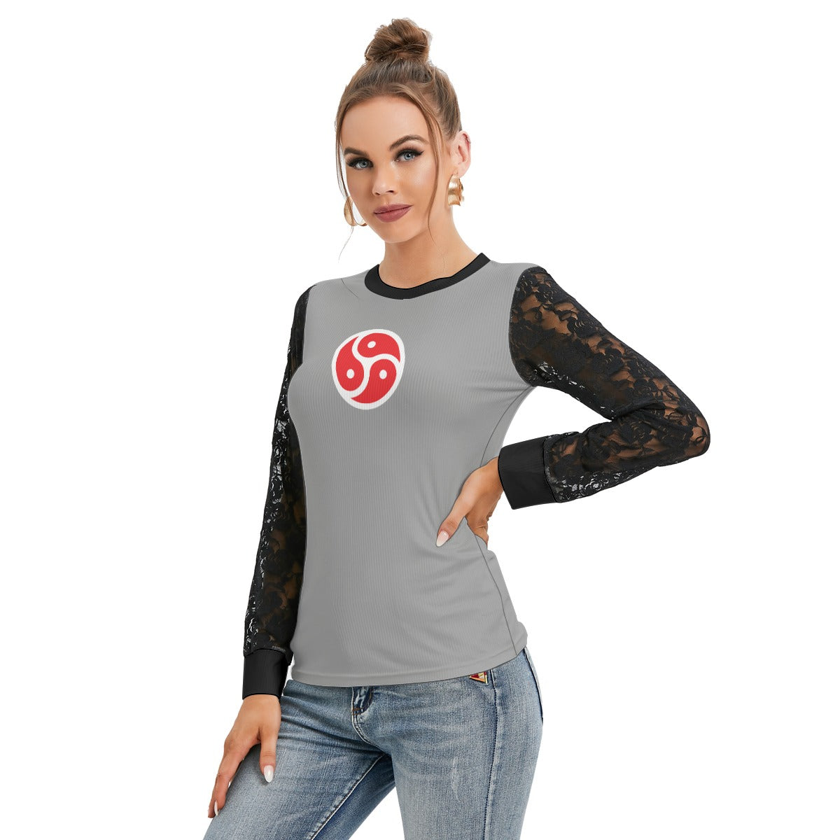 Triskelion Black Laced Long Sleeve T-Shirt
