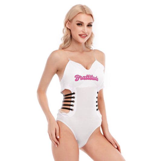 Brattitude Black Strap Bodysuit