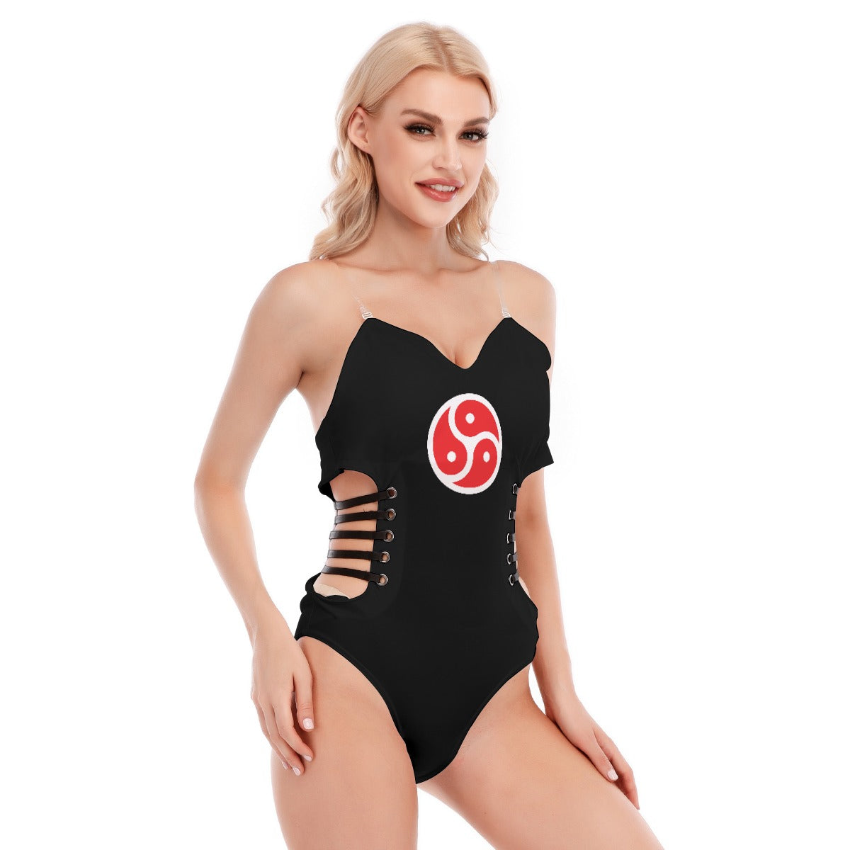 Triskelion Black Strap Bodysuit